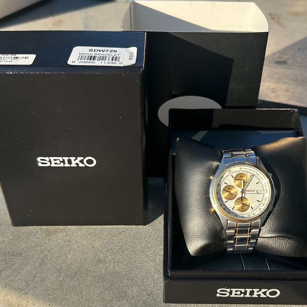 Seiko Silver and Gold Watch